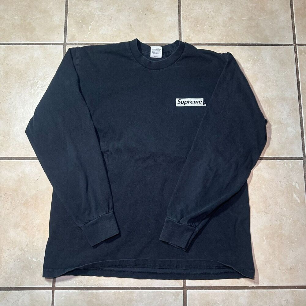 Supreme SS20 Sacred Unique Black Long Sleeve Graphic Tee Mens Size Medium